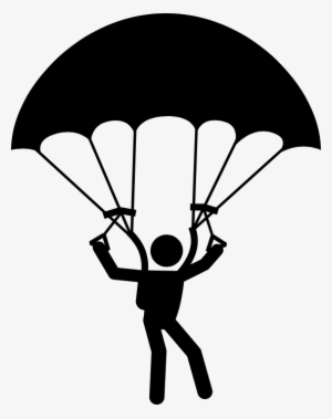 Parachute Clipart Draw - Parachute Cartoon Black And White