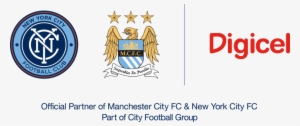 Digicel Partnership Lockup - New York City Fc And Manchester City