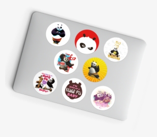10 Different Kung Fu Panda Glueless Laptop Stickers - Kung Fu Panda