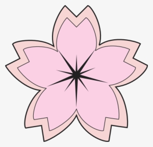 Salmon Pink Sakura Clip Art - Flower Clip Art Black And White Outline