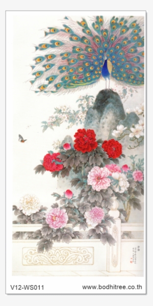 Chinese Painting Peacock Wallpaper And Fabric For Chinese - Gongbi