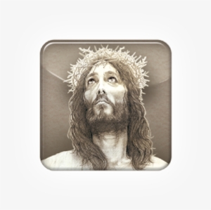 The Crown Of Thorns App - Christ Banner - Green Backing