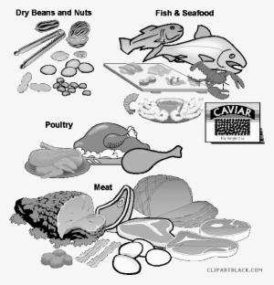 Fish Food Clipartblack Com Animal Free Black - Food Pyramid Meats Group