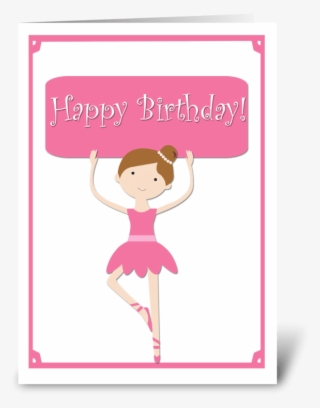 Ballerina Birthday Card Pink Ballerina Birthday Send - Rachel Ellen Designs Birthday Girl Swan Lake Greeting