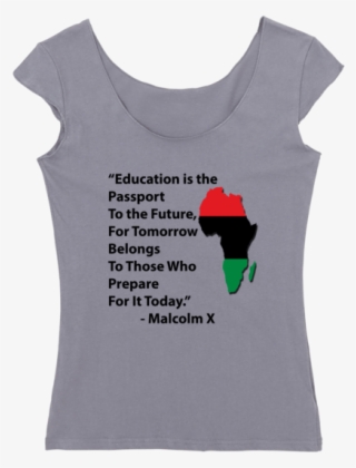 Malcolm X Education Reversible Women's Cap Sleeve T-shirt - Beer
