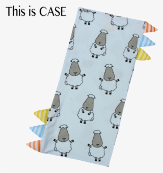 Bed-time Buddy Case Blue Big Sheepz With Stripe Tag - Color