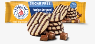 Sugar Free Fudge Striped Shortbread - Voortman Fudge Striped Shortbread Sugar Free Cookies