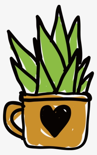Clipart Clip Art Customized Love Planted Cactus Transprent - Illustration