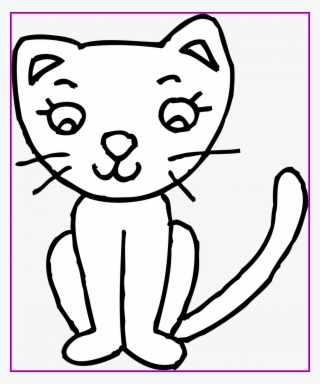 How To Draw A Cartoon Kitten Step By Cute Baby - Cat Clipart Easy