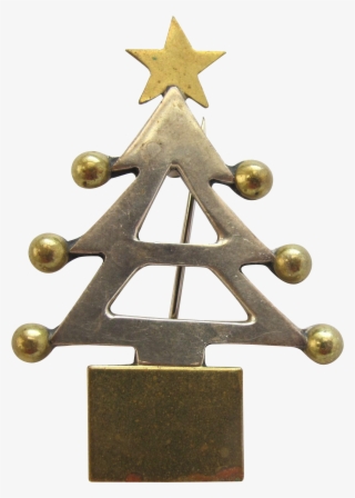 Vintage Mexico Sterling Silver Christmas Tree Pin - Christmas Tree