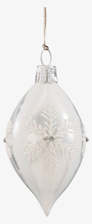 Glass Olive Snow Crystal - Snow