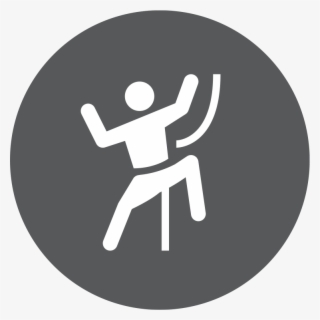 Rock-climbing - Icon Facebook Gray Png