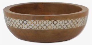 Natural Inlaid Mango Wood Salad Bowl, Small - Mango Wood Salad Bowl