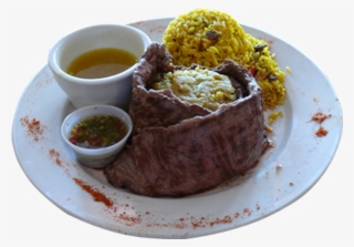 Skirt Steak Stuffed With Mofongo - Refried Beans