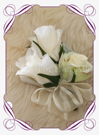 Ivory Silk Artificial Roses In A Classic Design - Flower Bouquet