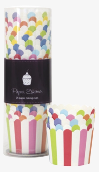 Rainbow Cupcake Cases - Cupcake Baking Cases / Gold & White Polka Dot X