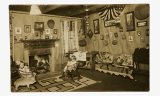 1910s Adirondack Lodge Cabin Indian Baskets Blankets - Adirondack Mountains