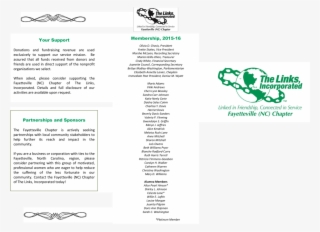 Your Support Donations And Fundraising Revenue Are - Links, Incorporated