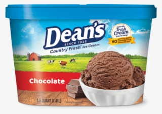 Dean's Premium Chocolate Ice Cream - Dean's Ice Cream, Mackinac Island Fudge - 1.5 Qt Tub