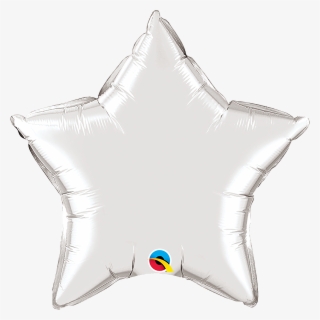 20″ Silver Star Foil Balloon - Qualatex 36 Inch Star Plain Foil Balloon - Silver