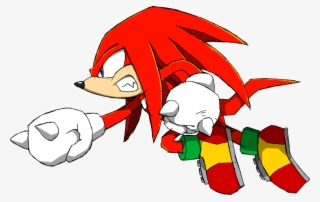 Knuckles Glide Png Banner Freeuse - Knuckles The Echidna Punching