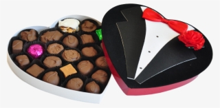 Tuxedo Heart - 1 Lb - Chocolate