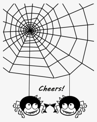 Cocktail Spiders - Spider Web Clip Art