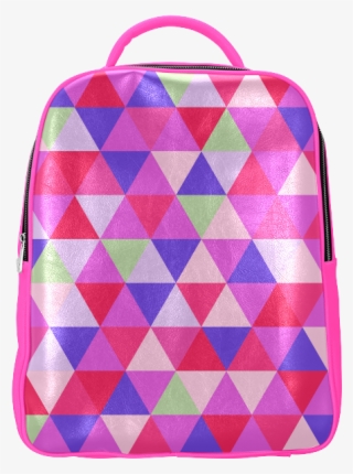 Geometric Pink Triangle Pattern Popular Backpack - Backpack