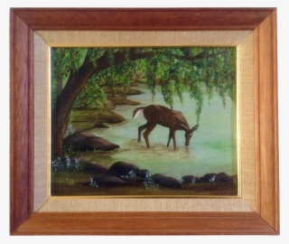 Deer Canvas Painting Beautiful Tehs Deer Painting Acrylic - Deer Drink Painting