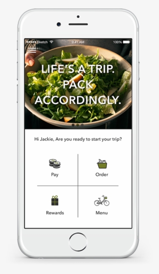 A Cell Phone Shows How To Order Your Own Salad From - Salad