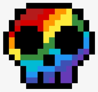 8-bit Rainbow Skull - Pokemon 8 Bit Bulbasaur