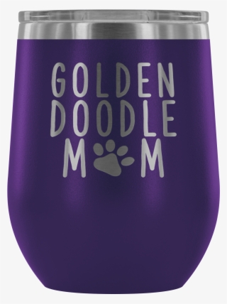 Goldendoodle Mom Wine Tumbler With Lid, Doodle Dog