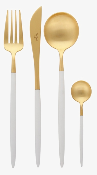 Rose Gold Fork Png Photo - Gold And Silver Cutlery Set