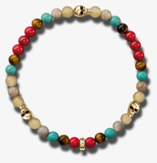 Armband Thomas Sabo Bunt Mit Totenkopf Gold Aus 925 - Uncut Diamond Necklace Price