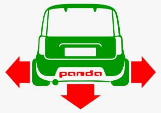Car Sticker Adhesive Decal Fiat Panda - Richtung Deutsch