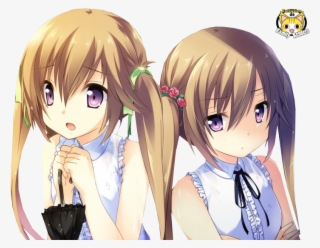 Anim Girls By Fr - Anime Girl Brown Hair Twins