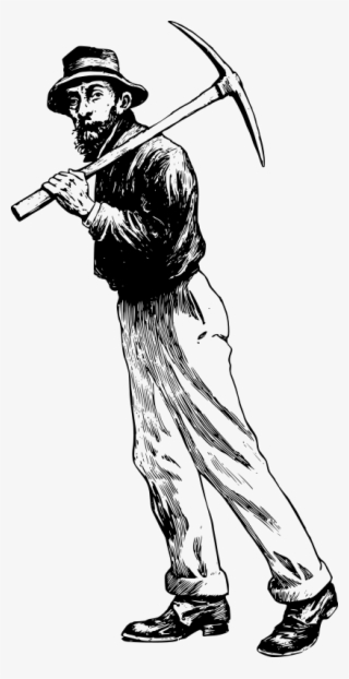 Free Bearded Miner - Gold Miners Black And White