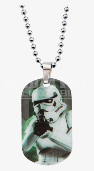 Kids Imperial Stormtrooper Dog Tag Necklace - Star Wars Necklace Dog Tag Stormtrooper With Chain