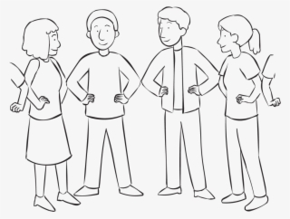 Velcro Circle - Drawing Of People In A Circle