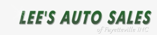 Lee's Auto Sales Of Fayetteville Inc