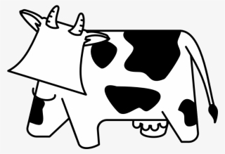 Cow Black White Line Art Hunky Dory Svg Colouringbook - Cartoon Clip Art Cow
