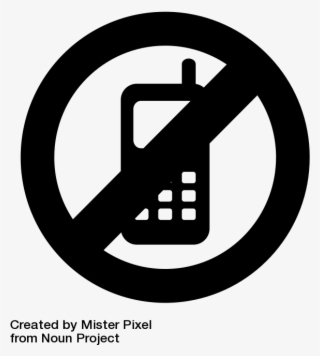 No Mobile Phones Allowed - No Cell Phone Signs Black And White