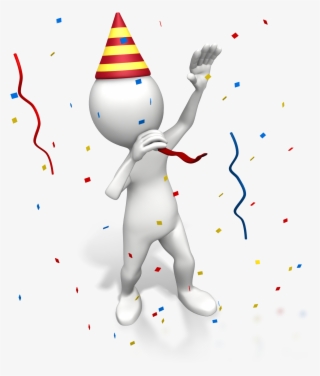 Happy New Year - Party Stick Figures Transparent