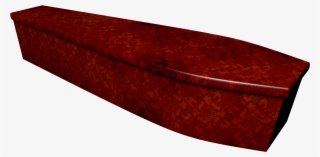 Red Texture Printed Wooden Coffin - Red