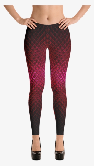 Red Texture Leggings