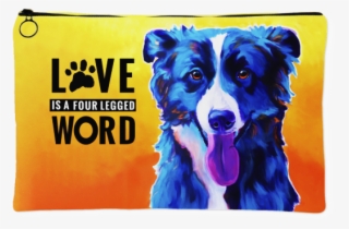 Border Collie Accessory Pouch - Canvas Print