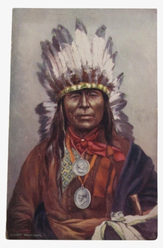 Indian Chief 'iron Owl' Postcard By Tuck - Indigenous Peoples Of The Americas