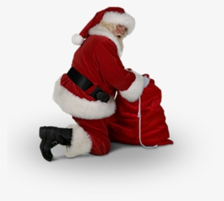 Catch Santa Claus In My House For Christmas Messages - Kneeling Santa Claus Png