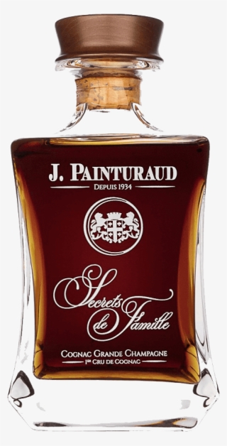 "secrets De Famille" Cognac In Cristal Carafe - Glass Bottle