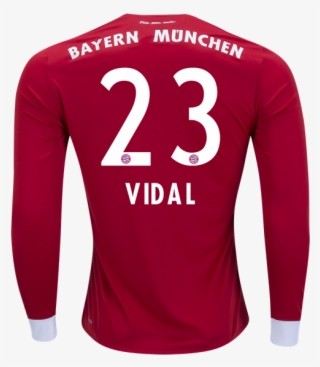 Free Shipping 2017/18 Arturo Vidal 23 Long Sleeve Red